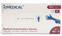 IBZ-2-BLUE Einweg-Nitrilhandschuhe - 100er Box - blau, puderfrei IBZ-2-BLUE Einweg-Nitrilhandschuhe - 100er Box - blau, puderfrei