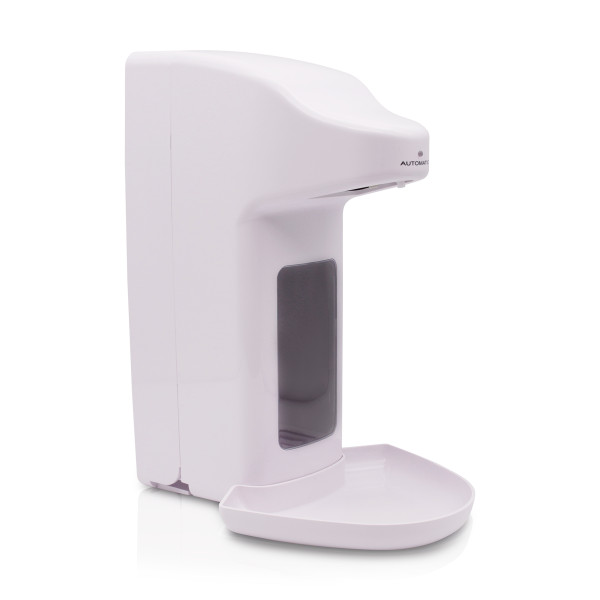 Euraneg Touchless Automatikspender Kunststoff für 500ml-Euroflaschen inkl. Tropfschale, weiß