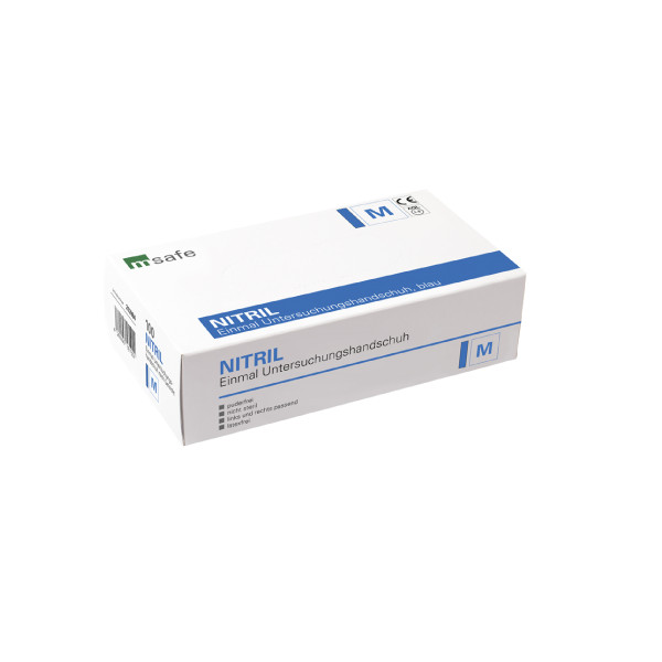 msafe NITRIL Einmal Untersuchungshandschuhe puderfrei blau