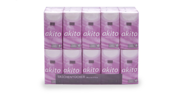 Taschentücher AKITO 4-lagig hochweiß