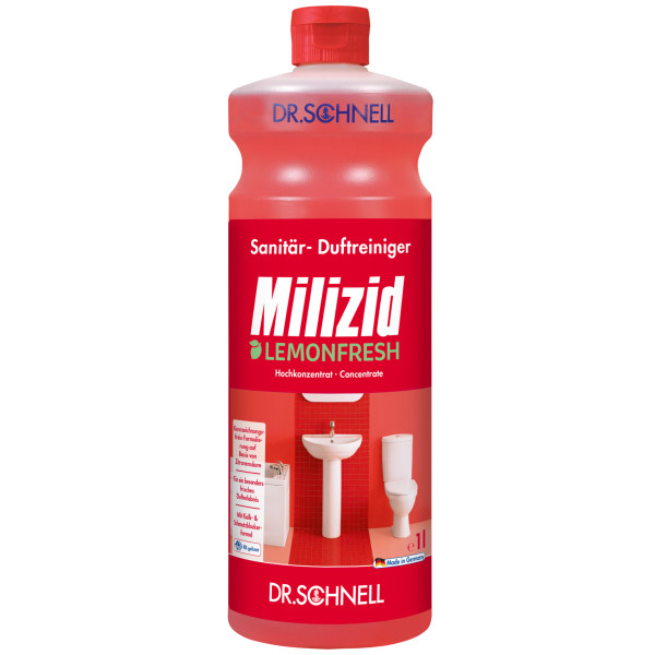 Milizid Lemonfresh 1 l Sanitärreiniger und Kalklöser mit einzigartigem Dufterlebnis