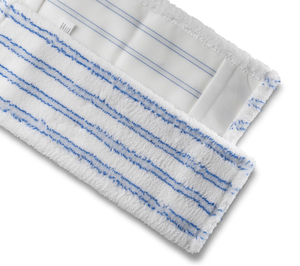 Microfasermopp mit blauen Streifen