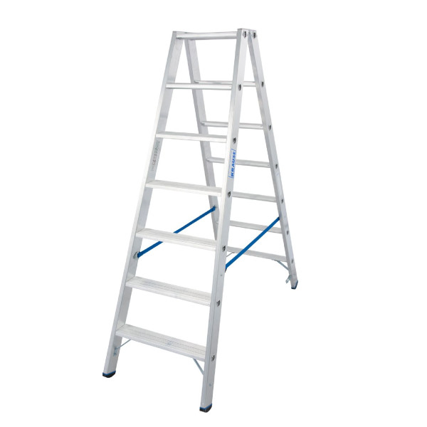 STABILO® Professional Stufen-DoppelLeiter Stufenanzahl 2 x 7 Alu Arbeitshöhe ca.: 3,20 m