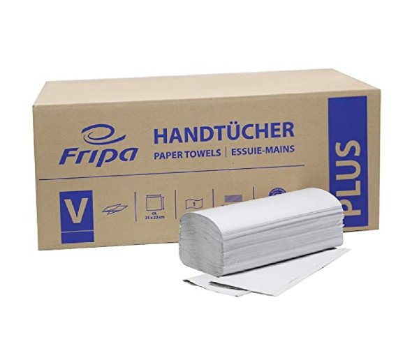 Papierhandtücher 1-lagig 25x23cm V-Falz natur