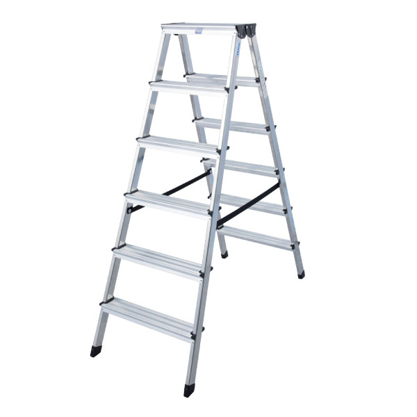 Monto® Stufen-DoppelLeiter Dopplo® Stufenanzahl 2 x 6 Alu ca.: 2,85 m
