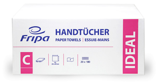 Papierhandtücher 1-lagig C-Falz hochweiß IDEAL