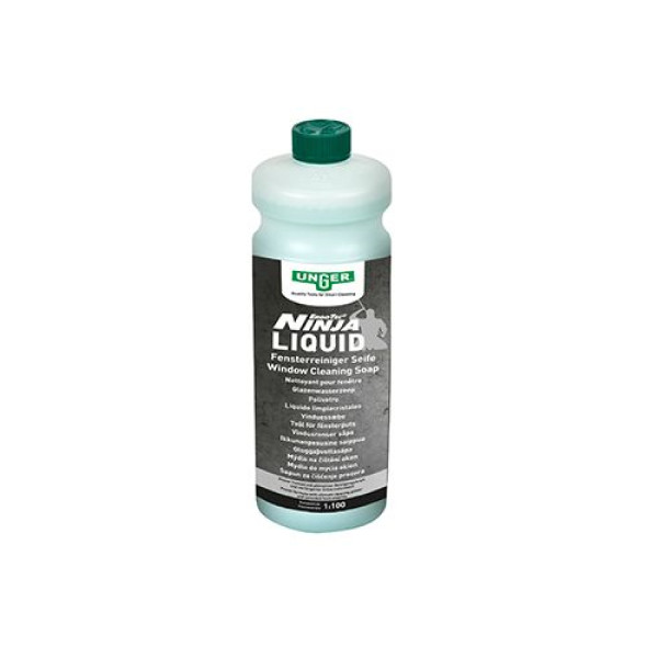 Ninja Liquid 1 l Fensterreinigungs-Seife, flüssig. Power Formel mit verlängerter Schaumstandzeit