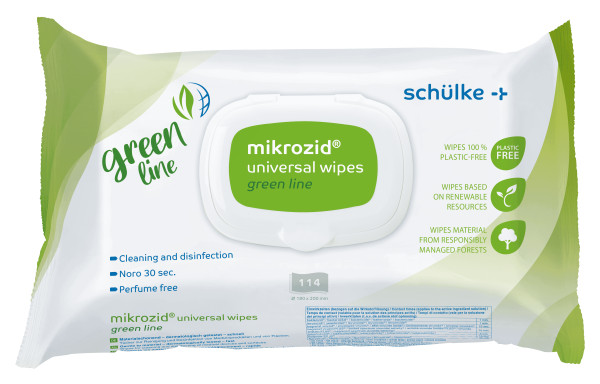 mikrozid universal wipes *green line* 18 x 20 cm Softpack